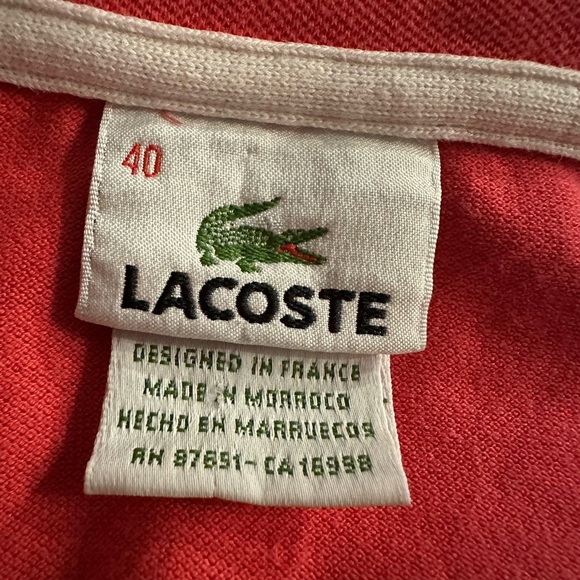 Lacoste Sleeveless Pipped and Tipped Solid Polo Dress size 40 - Picture 7 of 8